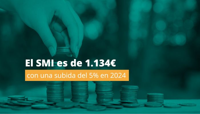 Sube para 2024 el Salario Mínimo Interprofesional (SMI) a 1.134 euros (en 14 pagas al año)